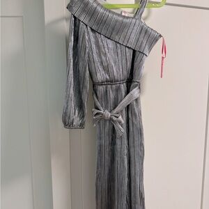 Justice Silver Jumpsuit 7/8